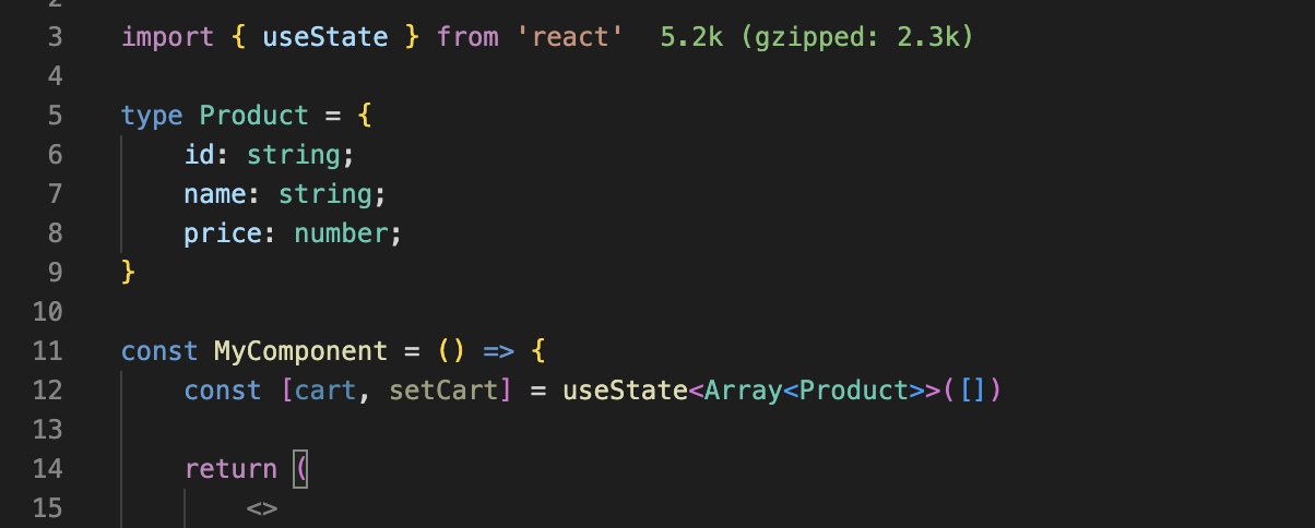 use typescript generic to tell useState what data type will be in the array